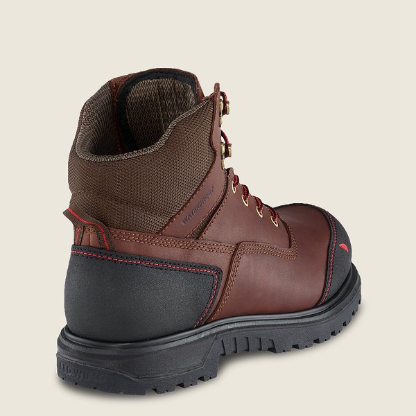 Red Wing Work Boots Brown/Black - Mens Brnr Xp - 6-inch Waterproof Soft Toe - 8293-JEPGN